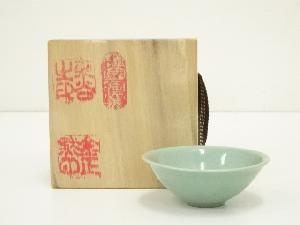 韓国陶窯　東谷　金正黙造　高麗青磁酒盃（共箱）